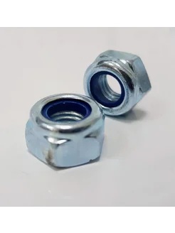 Гайка М8 дин 985 с нейлоновым кольцом (цинк) Гайка М8 дин 985 с нейлоновым кольцом (цинк)